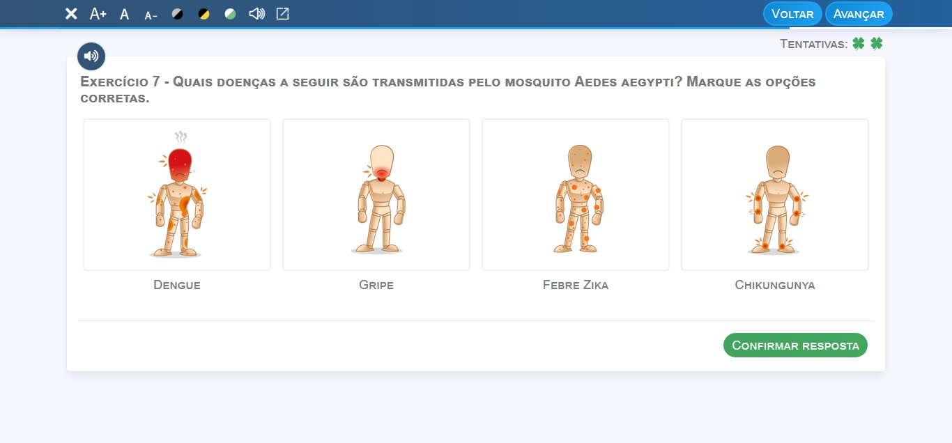 Jogo - Tela de Exercícios Jogo - Tela de Exercícios
